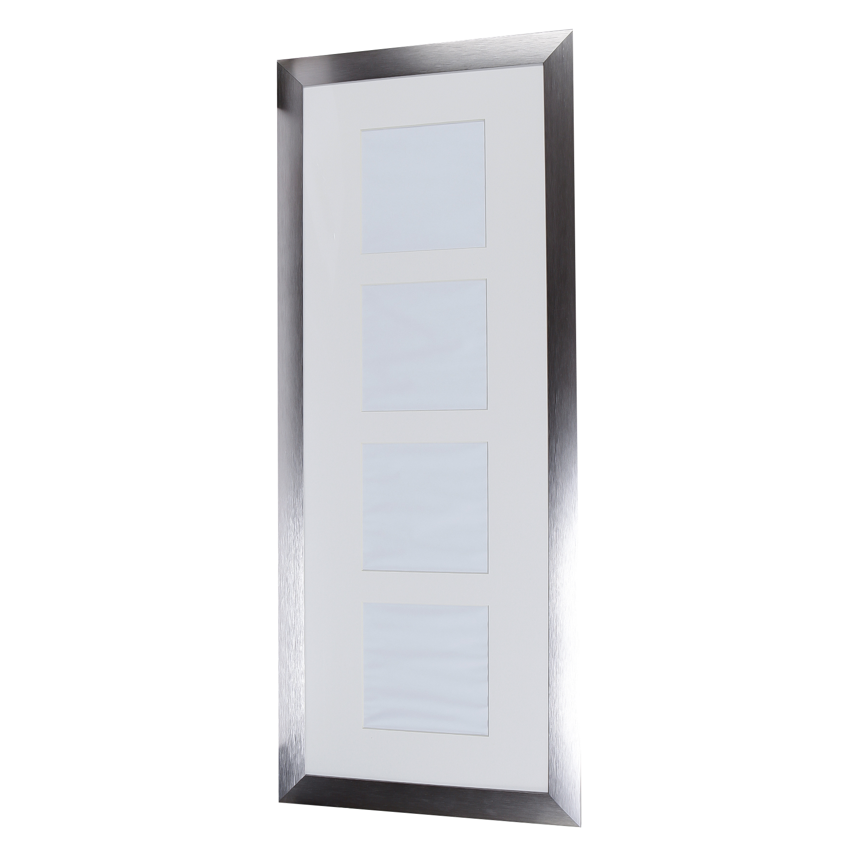 ALU fotolijst tin + pp 4x 13x13 cm