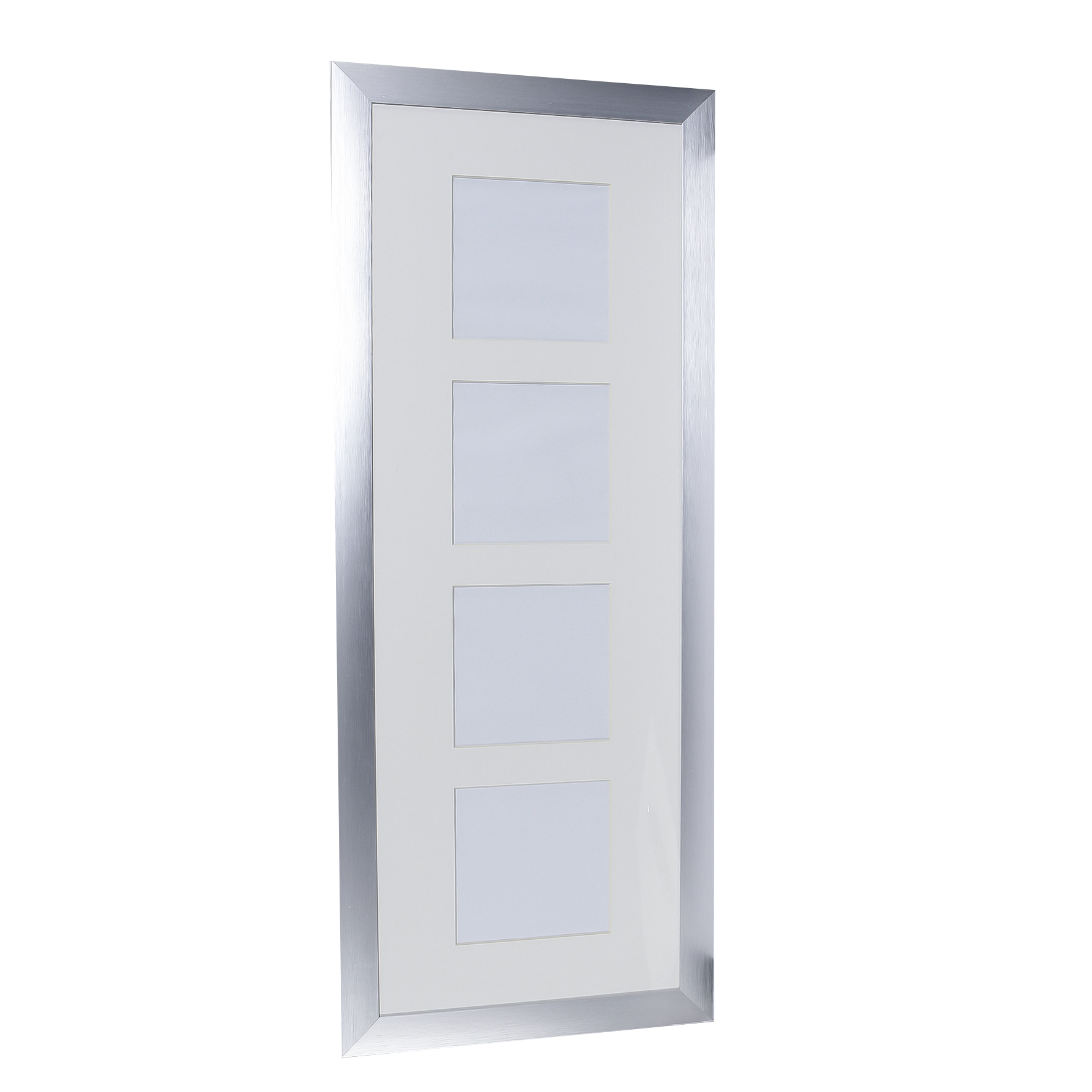 ALU fotolijst zilver + pp 4x 13x13 cm