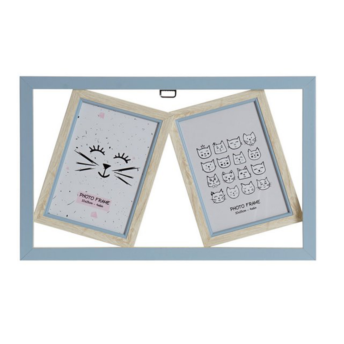 Fotolijst Multikader Blauw 2x 10x15 cm
