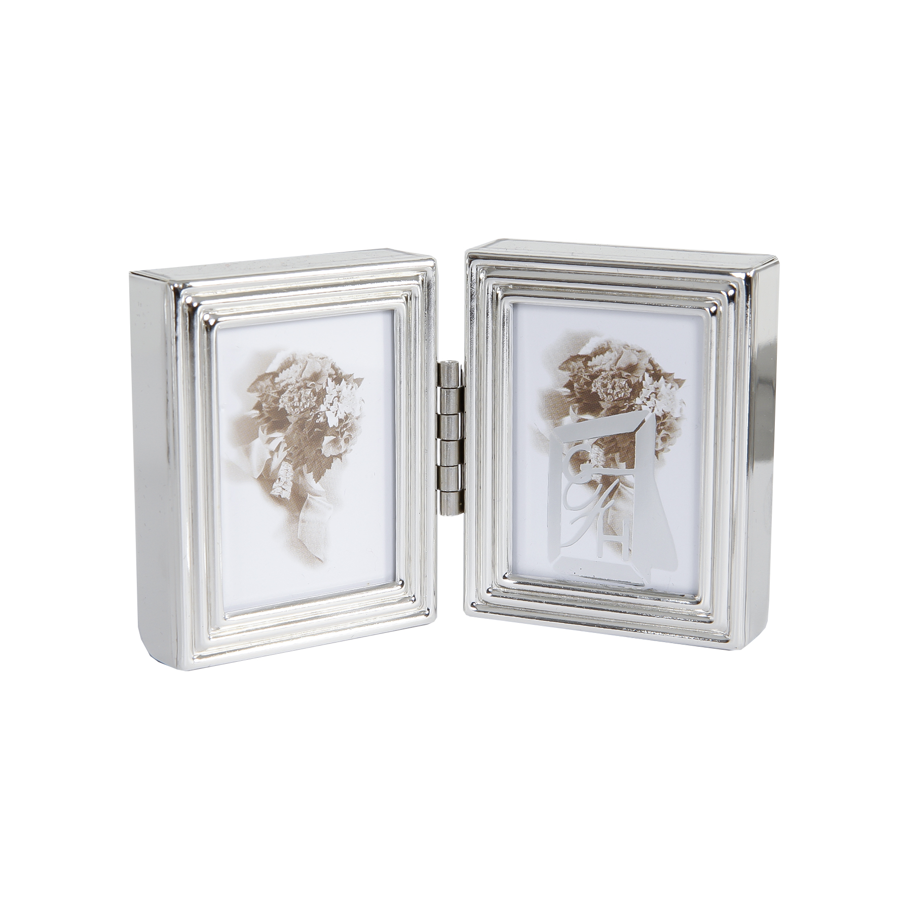 Pasfotolijst zilver - 2 foto's