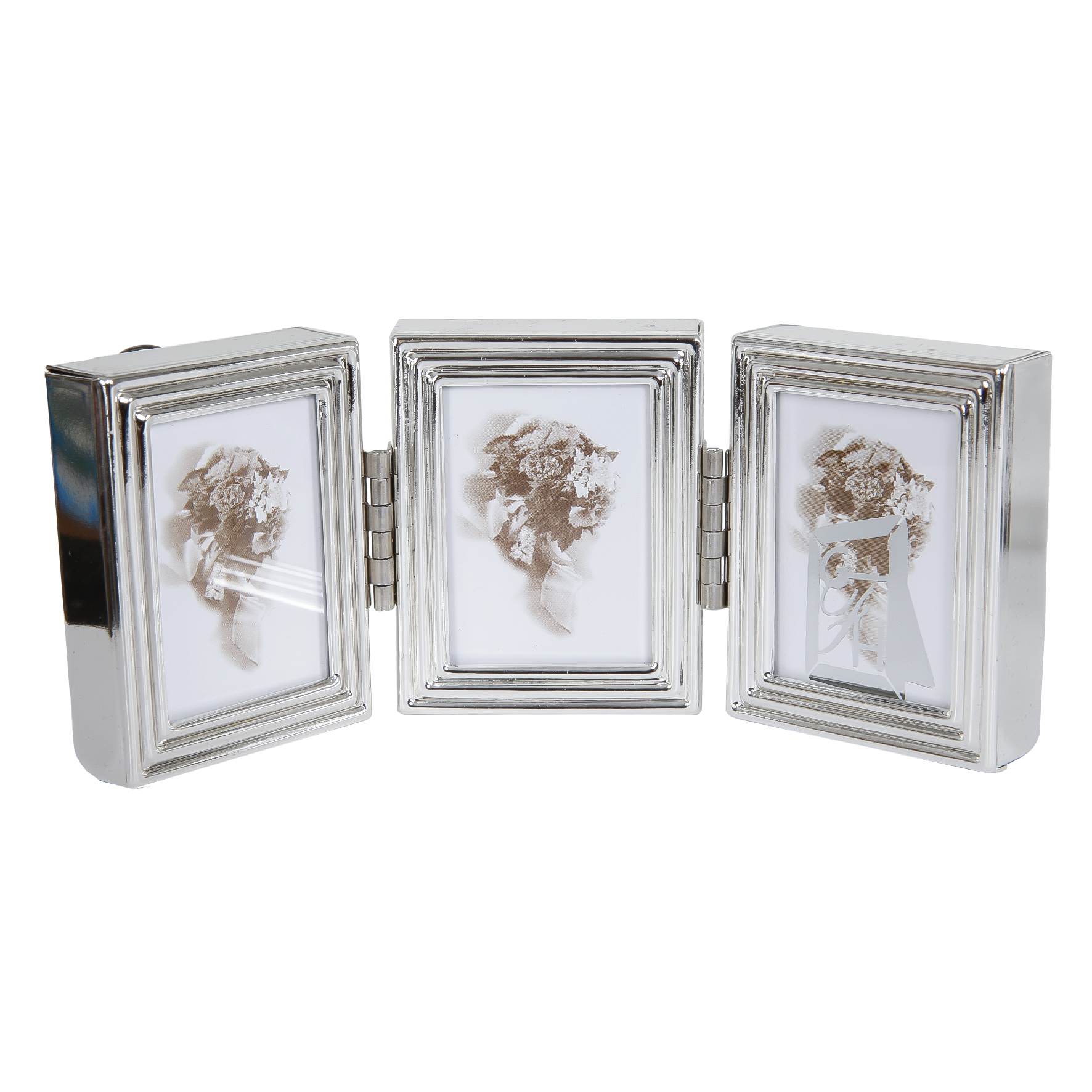 Pasfotolijst zilver - 3 foto's