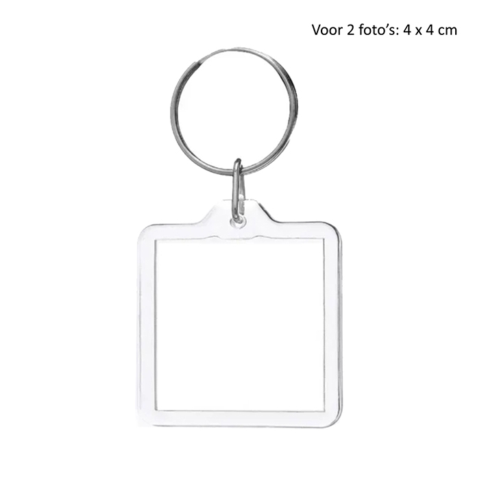 Foto sleutelhanger vierkant