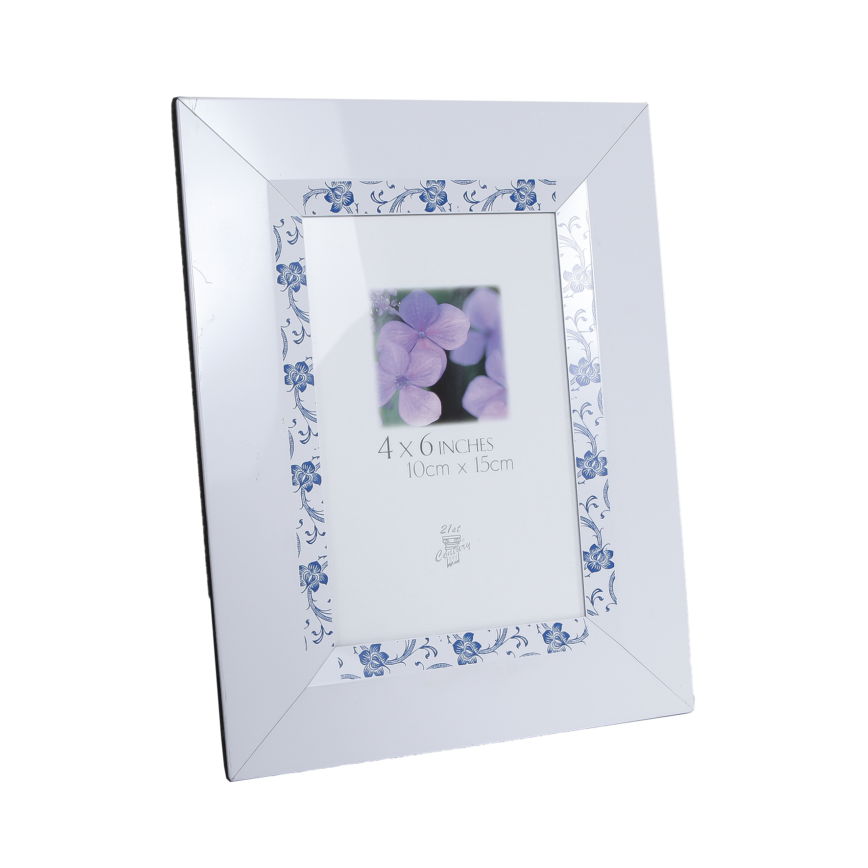 Fotolijst blauwe bloem 10x15 cm