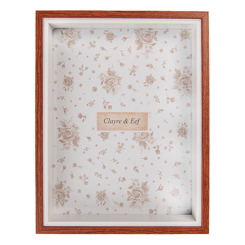 Fotolijst Diep Roodbruin wit MDF