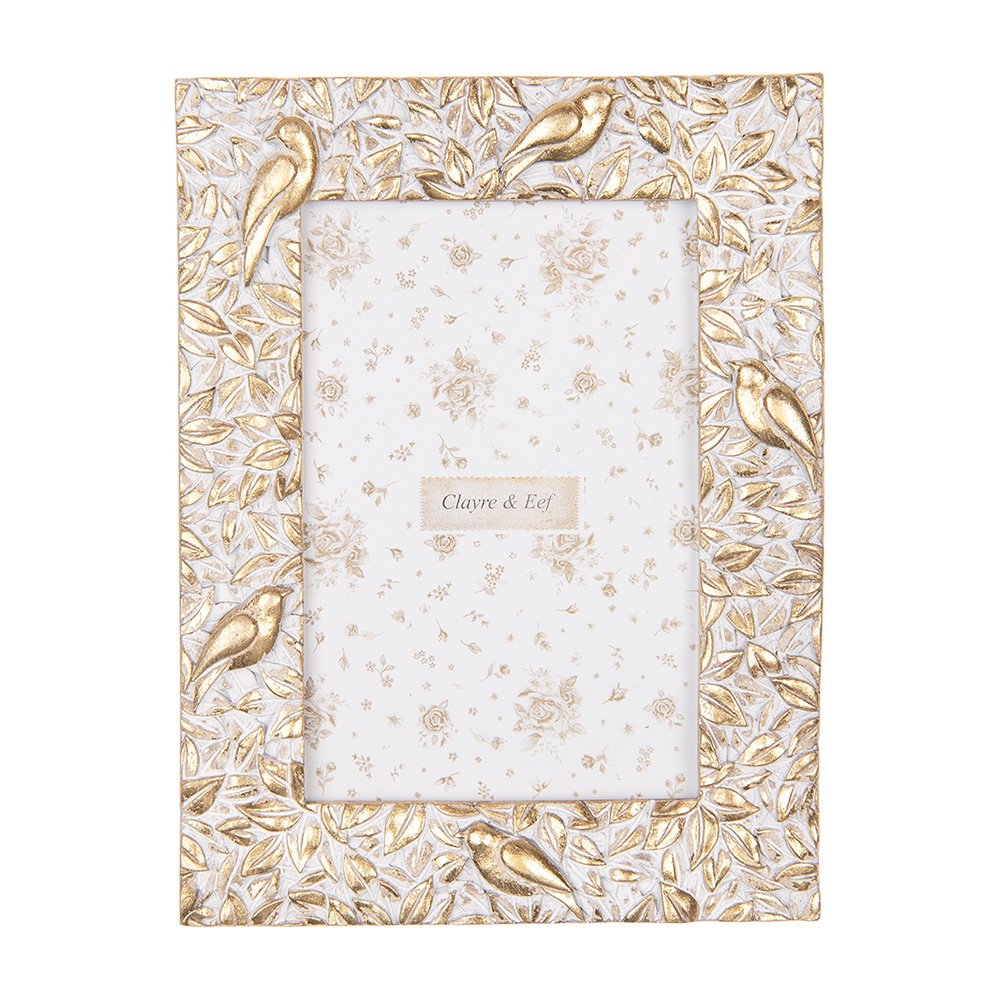 Fotolijst Goud wit vogels kunststof