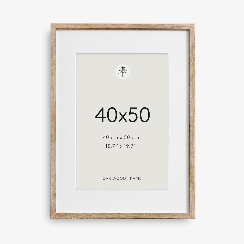 Fotolijst Eiken hout 40x50 cm
