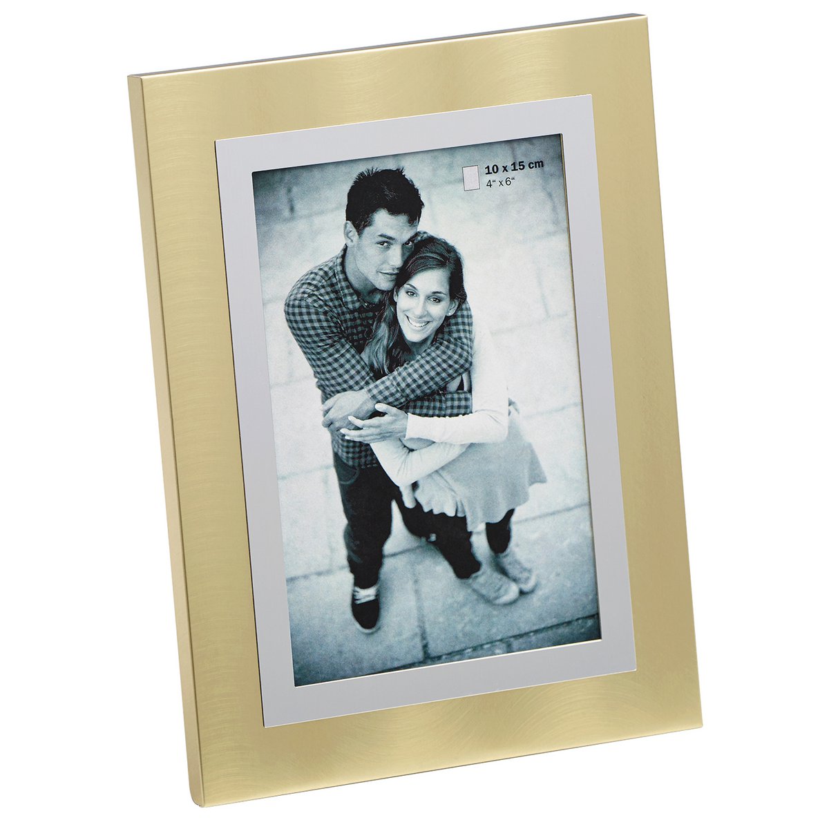 Fotolijst 'Luan' aluminium Champagne 10x15 cm